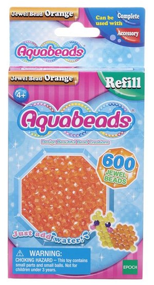 Aquabeads Pomarańczowe koraliki-klejnociki 600 elementów