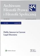 Archiwum Filozofii Prawa i Filozofii Społecznej Nr 3(24) wrzesień 2020