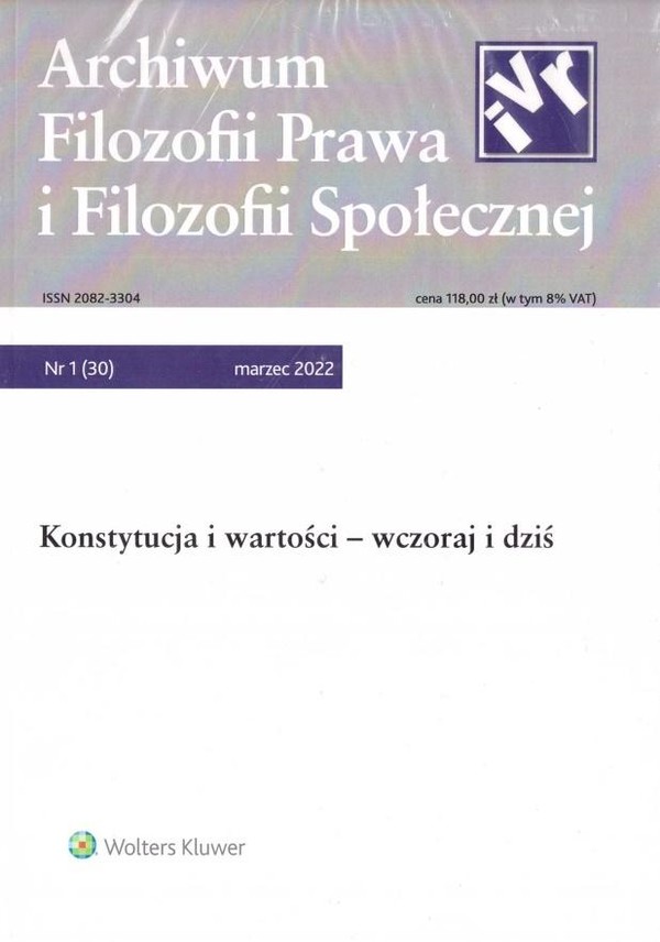 Archiwum Filozofii Prawa i Filozofii Społecznej 1/2022 (30)