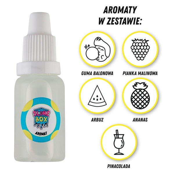 Zestaw Aromaty 3-5 (guma balonowa/pianka malinowa/arbuz/ananas/pinacolada) 1 x 15 ml