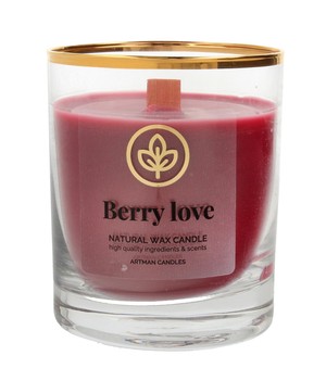 Berry Love Świeca zapachowa z drewnianym knotem