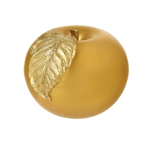 Jabłko Świeca ozdobna złota- kula mała 8cm