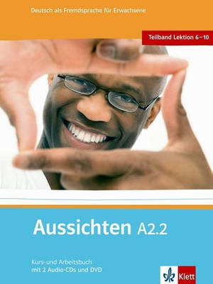 Aussichten A2.2. Kurs- und Arbeitsbuch Podręcznik z ćwiczeniami (wyd. semestralne) + 2CD + DVD