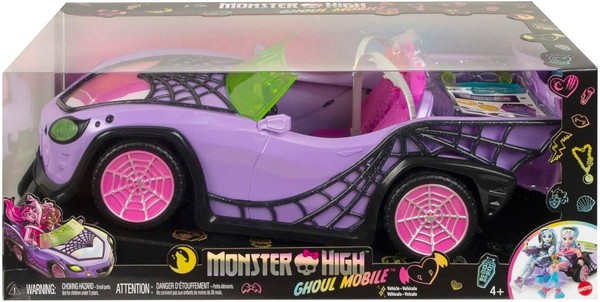 Auto Monster High Fioletowy kabriolet z pajęczą siecią HHK63