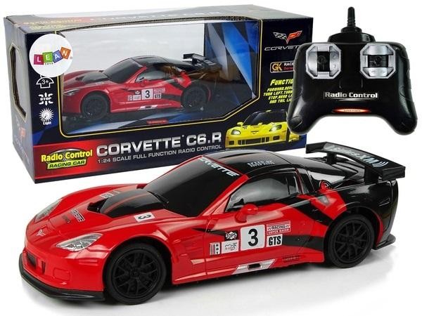 Auto sportowe RC Corvette C6.R czerwone Skala 1:24