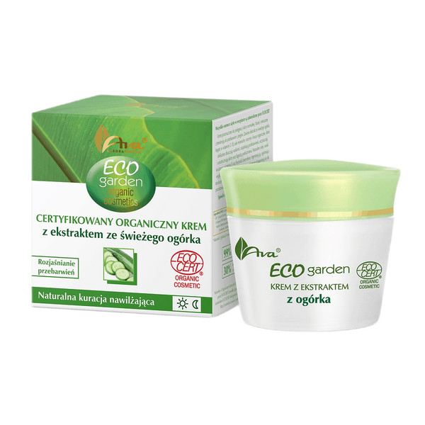 Eco Garden Certyfikowany Organiczny krem 20+ z ekstraktem ze świeżego Ogórka