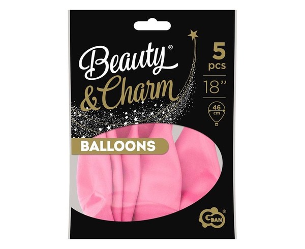 Balony Beauty&Charm pastelowe różowe 5szt