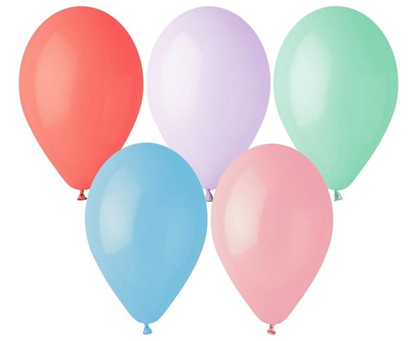 Balony makaroniki różnokolorowe 25 cm 100 sztuk