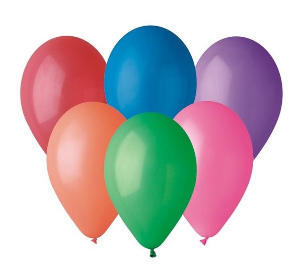 Balony pastelowe różnokolorowe 30 cm 100 sztuk