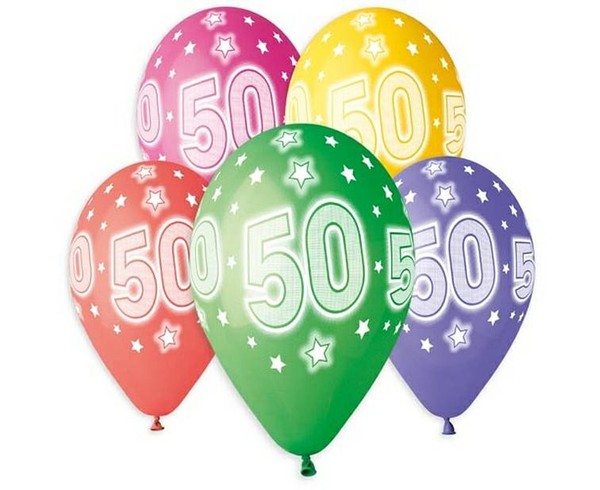Balony Premium `50` 5 sztuk