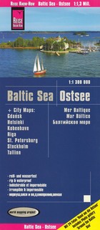 Baltic sea road map / Morze Bałtyckie mapa samochodowa Skala 1:1 300 000
