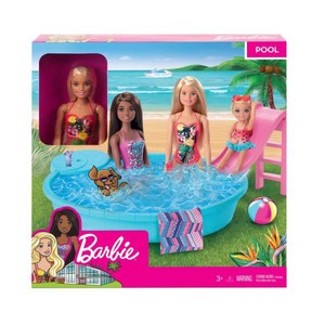 Barbie Zestaw Basen z lalką GHL91