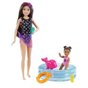 Barbie Skipper Opiekunka basen zestaw + lalki
