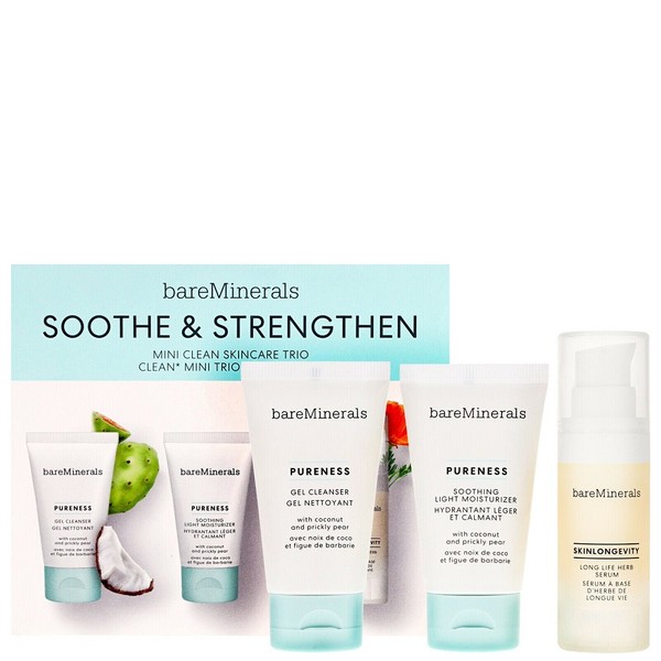 Soothe & Strengthen Mini Clean Skincare Trio Zestaw kosmetyków do twarzy