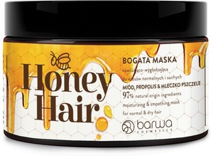 Honey Hair Bogata Maska nawilżająco-wygładzająca do włosów normalnych i suchych