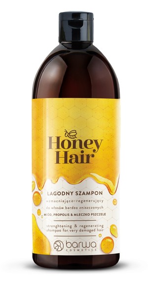 Honey Hair Łagodny Szampon wzmacniająco-regenerujący do włosów bardzo zniszczonych