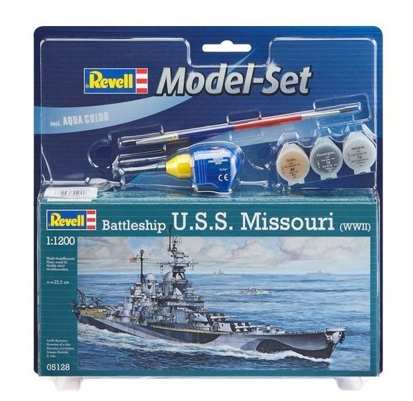 Model set Battleship USS Missouri Skala 1:1200