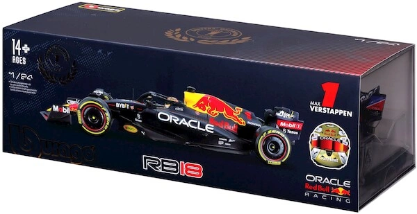 Bburago model formula f1 oracle red bull racing rb18 max verstappen 1:24