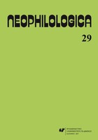 `Neophilologica` 2017. Vol. 29: Études sémantico-syntaxiques des langues romanes - pdf