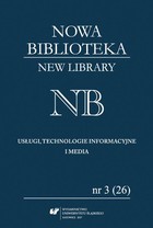 Nowa Biblioteka. New Library. Usługi, Technologie Informacyjne i Media 2017, nr 3 (26): Interesariusze komunikacji naukowej - pdf
