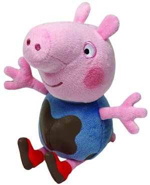 Beanie Babies Świnka Peppa George Muddy średni 15 cm