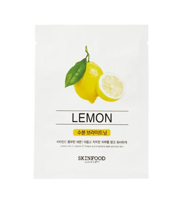Beauty In A Food Lemon rozświetlająca maseczka do twarzy w płachcie z ekstraktem z cytryny