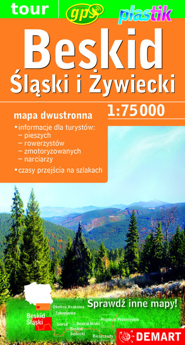 Beskid Śląski i Żywiecki Mapa turystyczna Skala: 1:75 000