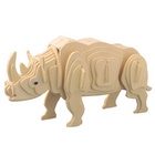 Puzzle drewniane Biały nosorożec
