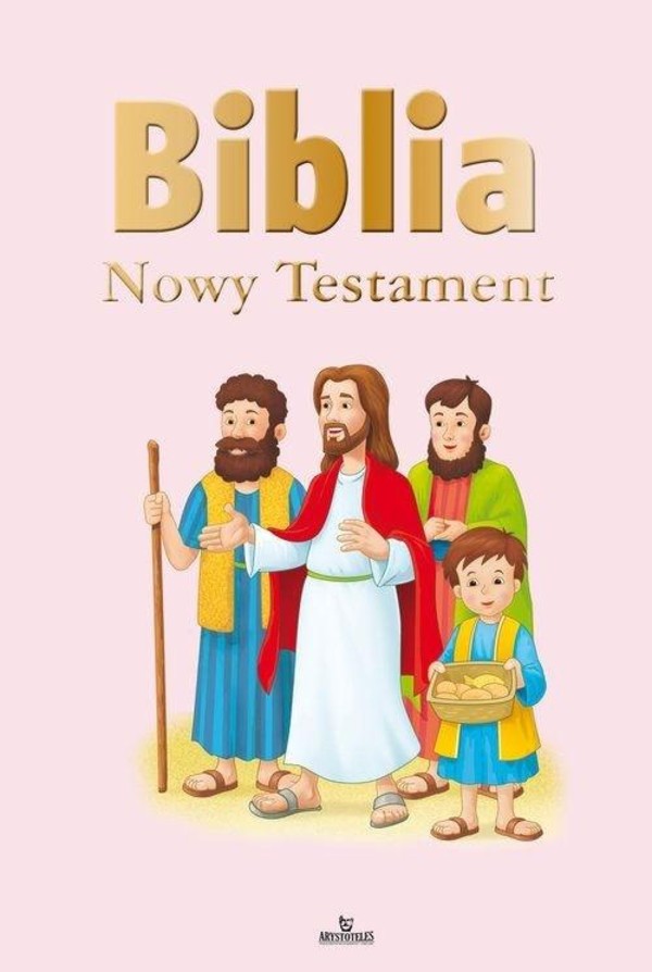 Biblia Nowy Testament (różowa) ilustrowana, dla dzieci