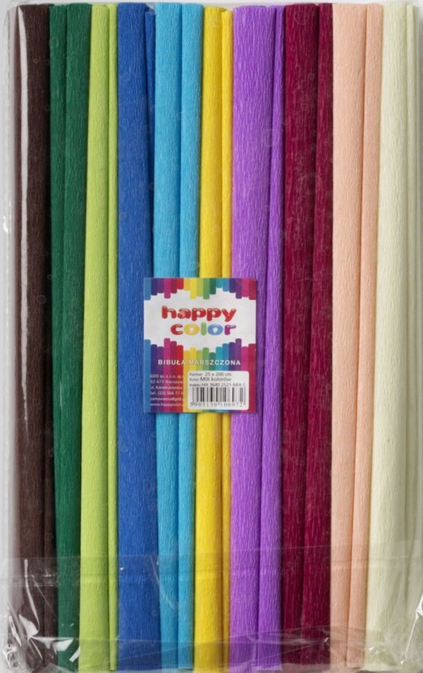 Bibuła marszczona Happy Color Mix 10 kolorów