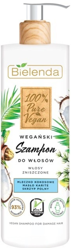 100% Pure Vegan Wegański szampon do włosów zniszczonych