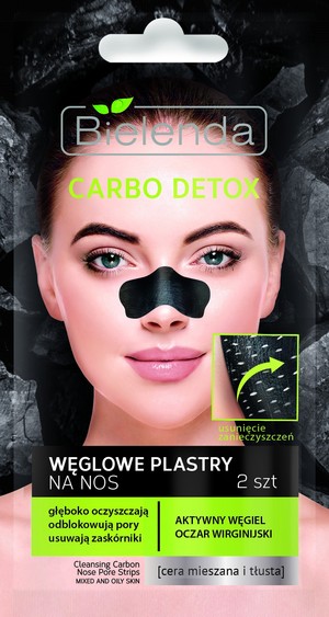Carbo Detox Czarny Węgiel Plastry oczyszczające na nos
