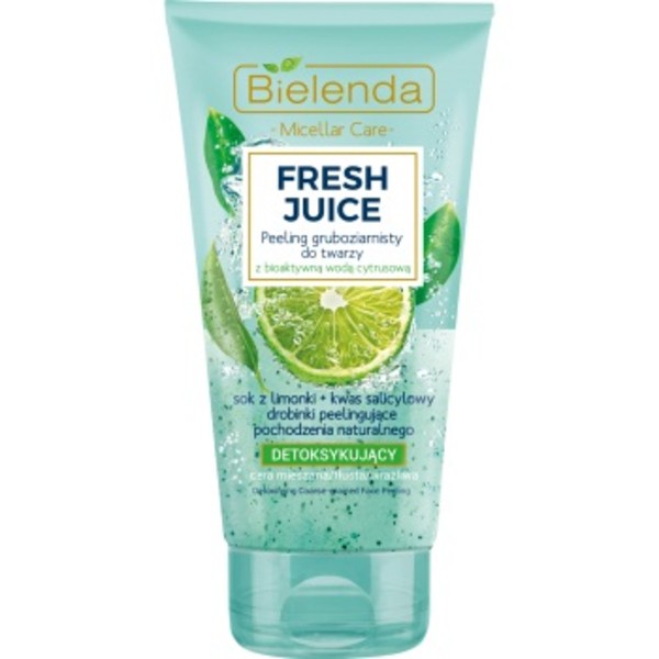 Fresh Juice Peeling gruboziarnisty detoksykujący z wodą cytrusową Limonka