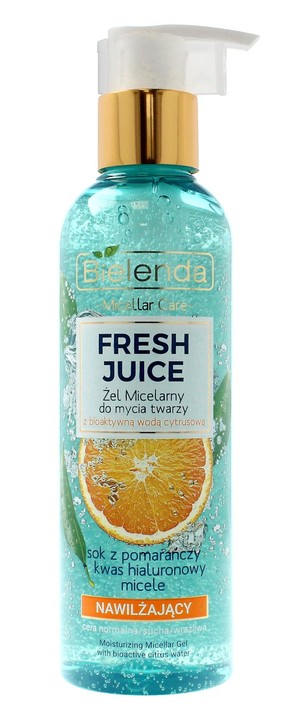 Fresh Juice Żel micelarny nawilżający z wodą cytrusową Pomarańcza