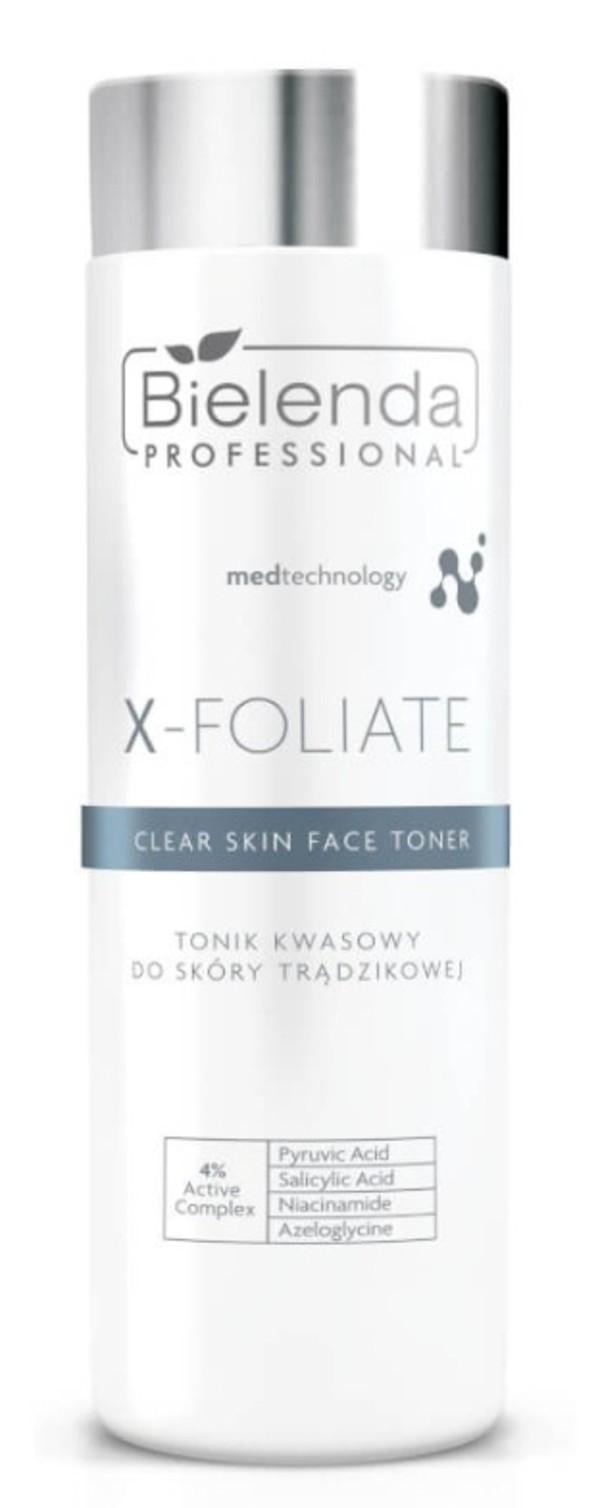Bielenda Professional X- Foliate Clear Skin Tonik kwasowy do skóry trądzikowej