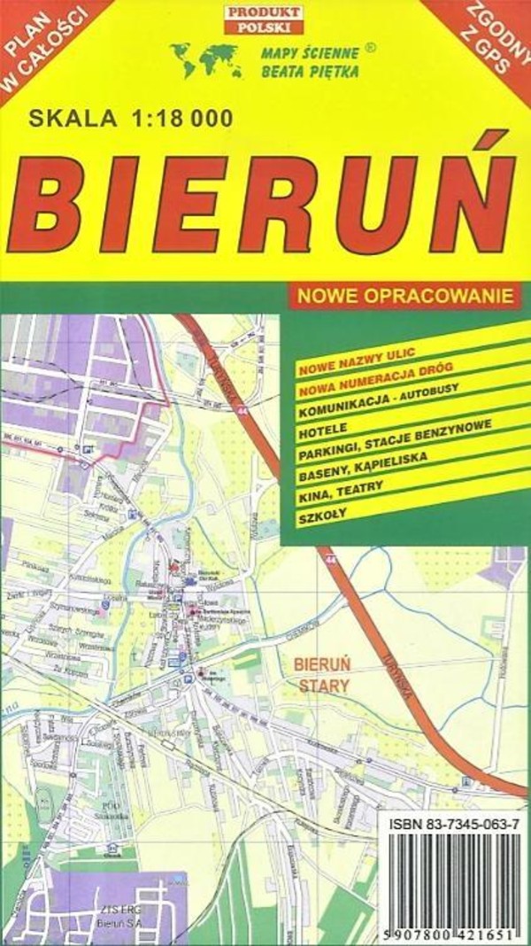 Bieruń - Plan Miasta 1:18 000