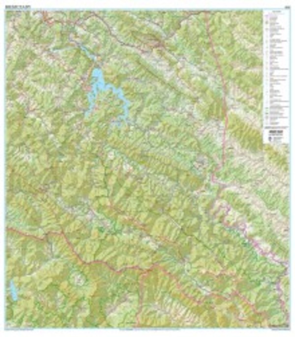 Bieszczady mapa ścienna Skala 1:35 000