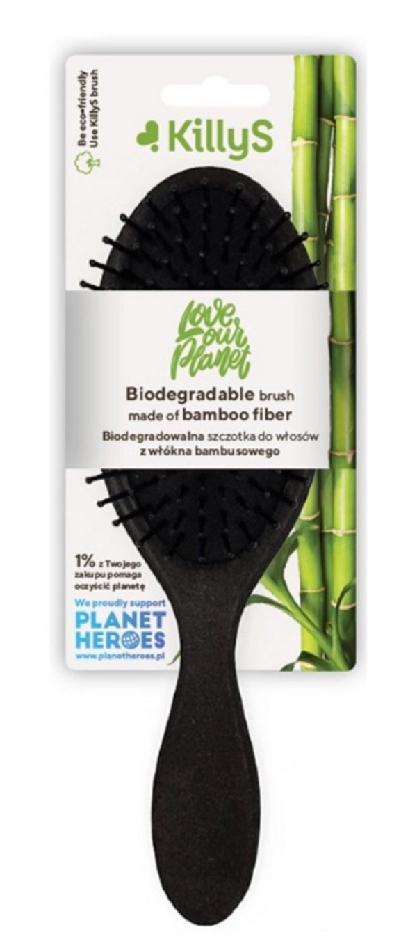 Biodegradowalna szczotka do włosów z włókna bambusowego