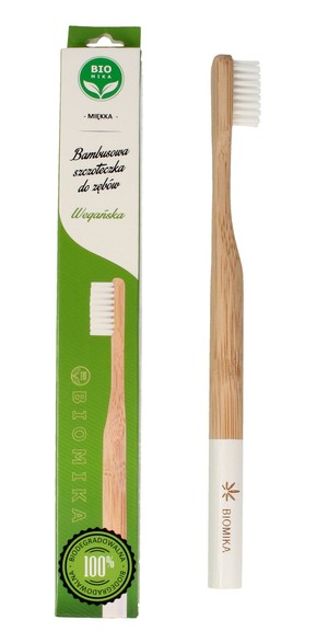 Szczoteczka do zębów bambusowa miękka- białe włosie