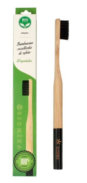 Szczoteczka do zębów bambusowa miękka- czarne włosie