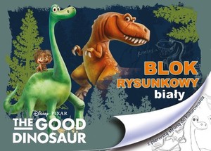 Blok rysunkowy A4 Dobry dinozaur 20 kartek z pierwszą stroną do kolorowania