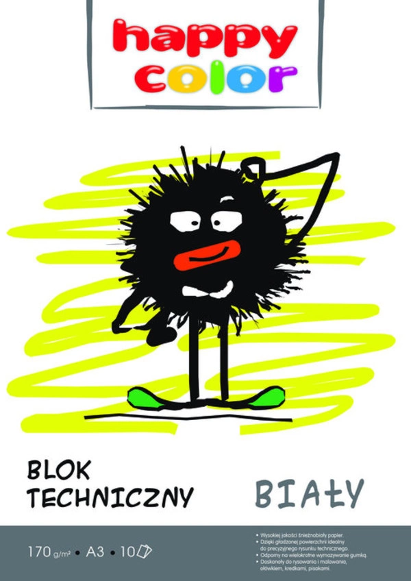 Blok techniczny biały A3, 170g, 10 arkuszy