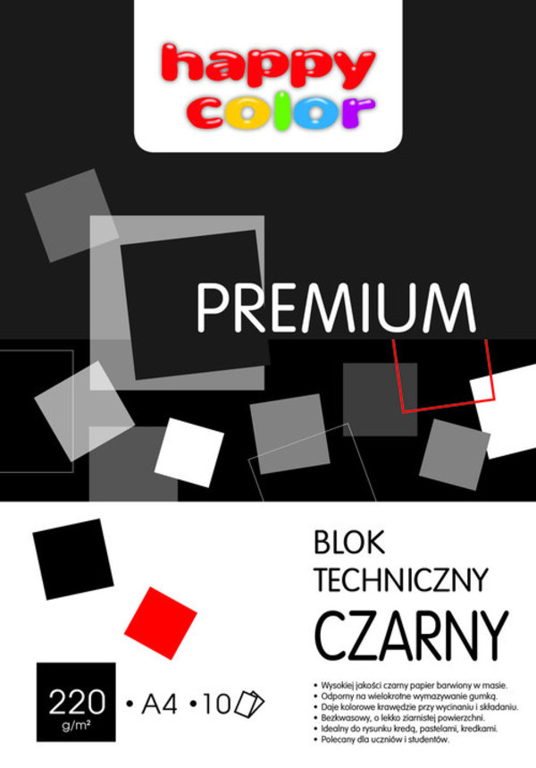 Blok techniczny Premium czarny A4 10 arkuszy