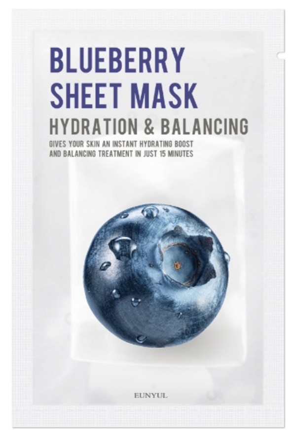 Blueberry Sheet Mask Nawilżająca maseczka do twarzy z jagodami