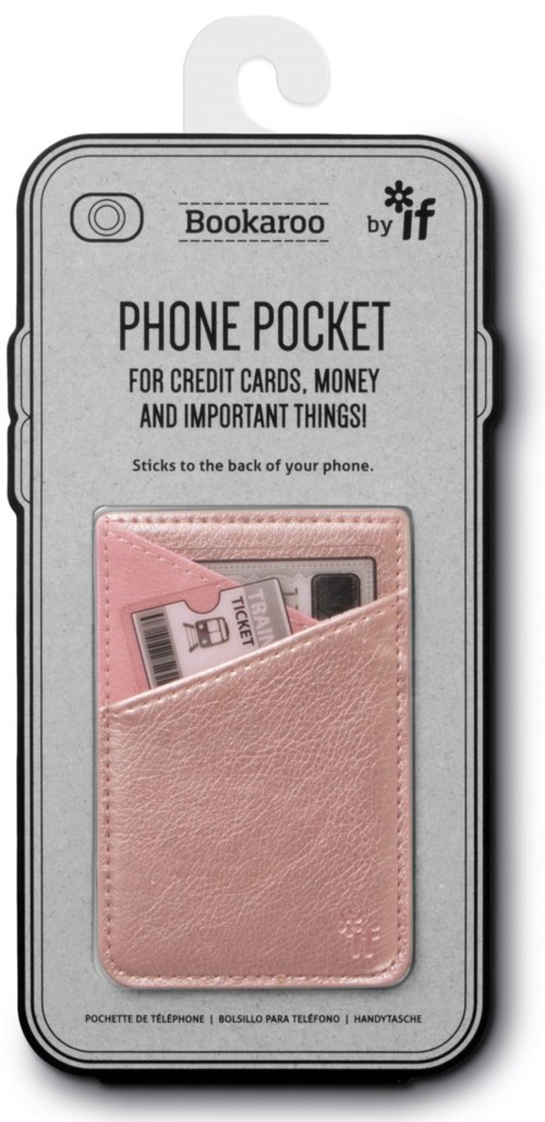 Bookaroo Phone pocket - portfel na telefon - złoty róż