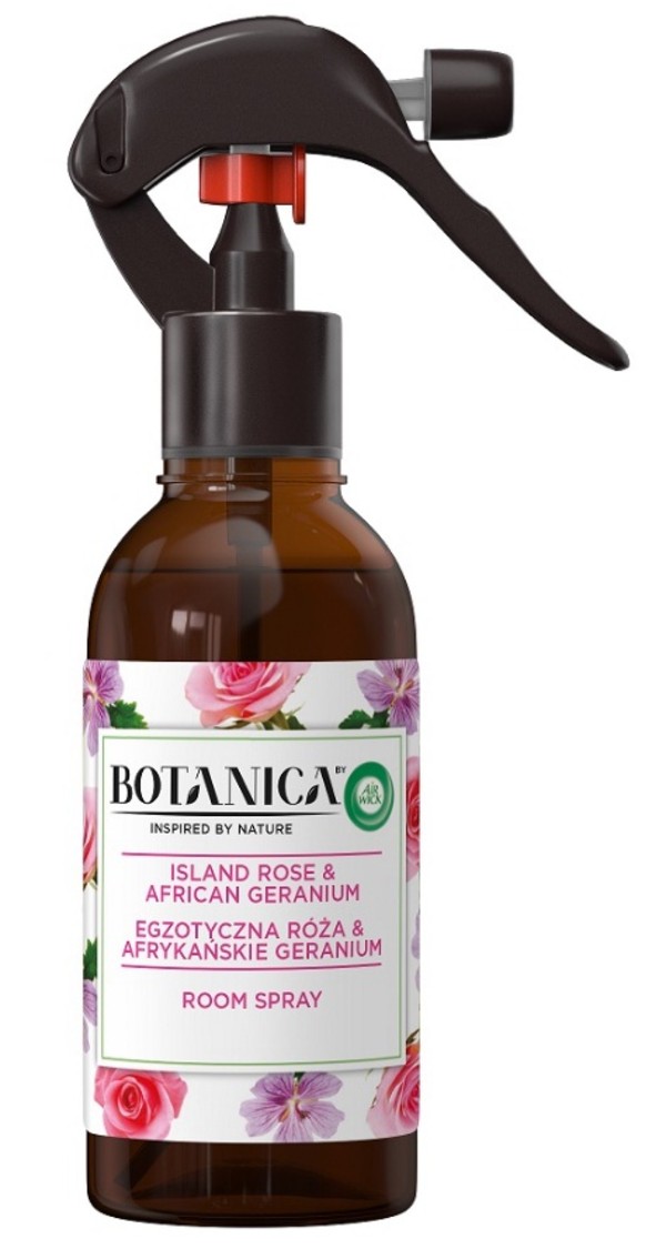 Botanica Room Odświeżacz powietrza w sprayu Egzotyczna Róża & Afrykańskie Geranium