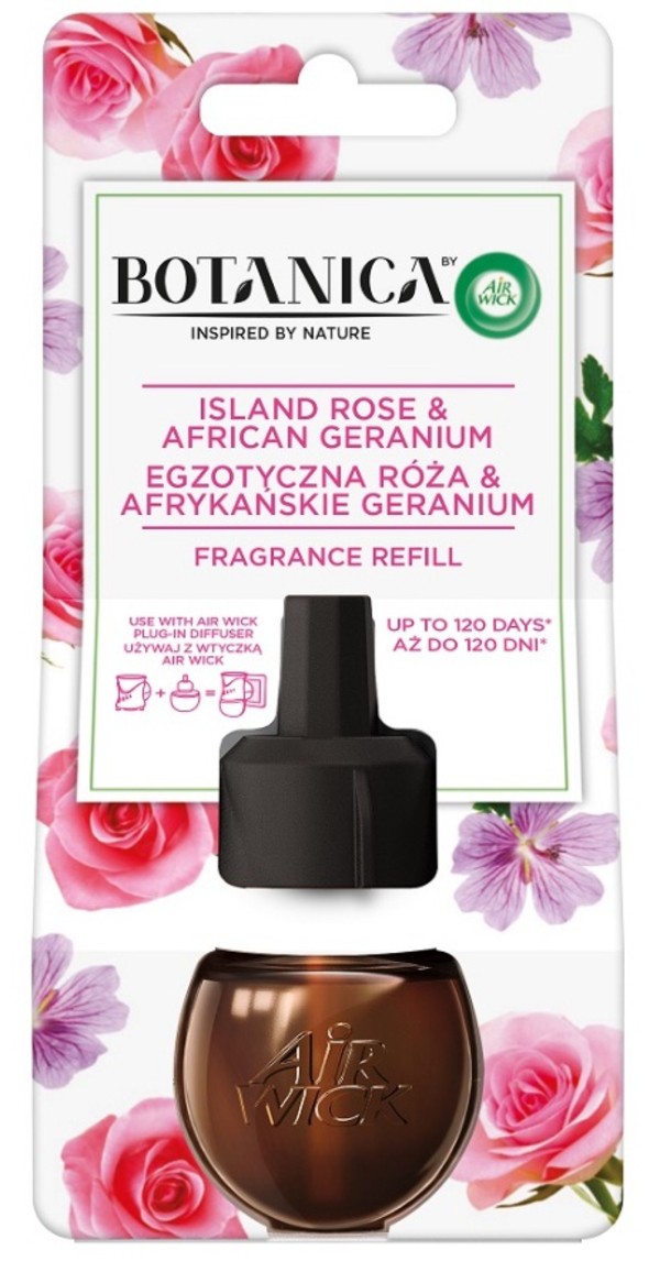 Botanica Wkład do elektrycznego odświeżacza powietrza Egzotyczna Róża & Afrykańskie Geranium