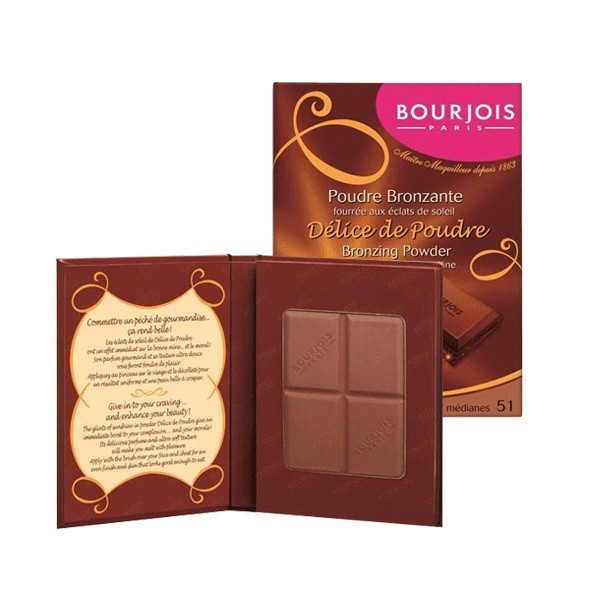 Delice de Poudre 51 Peaux Claires Puder brązujący o zapachu czekolady
