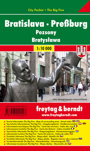 Bratislava Pressburg City map / Bratysława Plan miasta Skala: 1:10 000