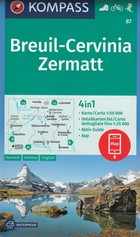 Breuil-Cervinia Zermatt Mapa turystyczna Skala: 1:50 000